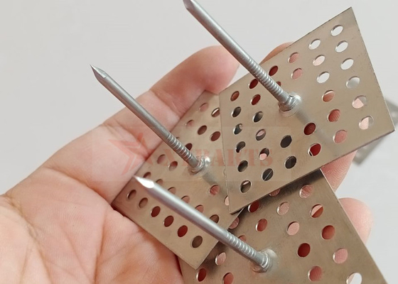 50mm Stainless Steel Perforated Insulation Fixing Pins For Attaching Insulation Materials