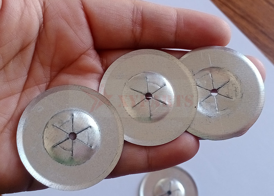Galvanized Steel 38mm Round Self Locking Washers In Conjunction With Insulation Pins