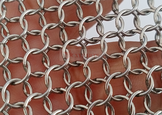 Welded Type Metal Ring Mesh For Architecture Decoration