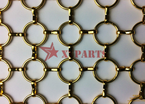 Metal Ring Mesh Linked With S Hook As Partition Curtain For Interior Decoration