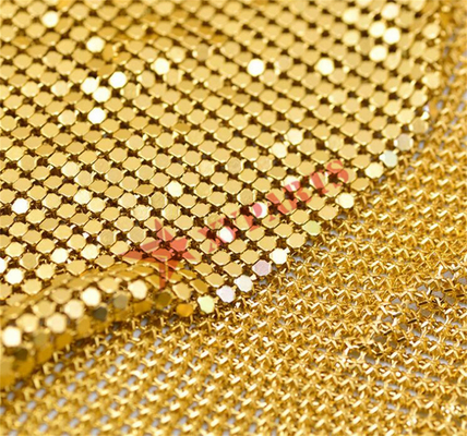 Soft Flexible Aluminum Chainmail Mesh Fabric Decoration