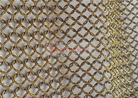 12mm Chainmail Wire Mesh Curtains Stainless Steel For Exterior Design