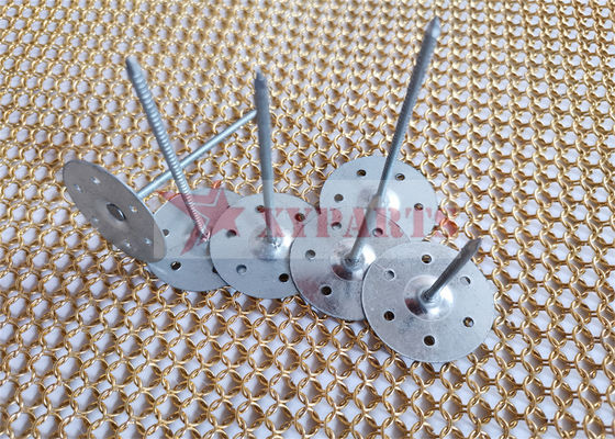 Glass Curtain Wall Insulation SS 40mm Round Perforated Base Insulation Hangers