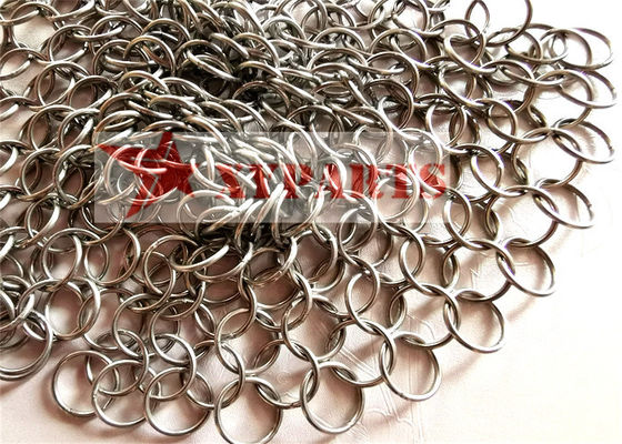 Weld Type Stainless Steel Metal Ring Mesh For Decorativing Building Facades