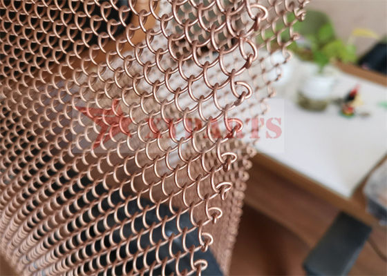 Colorful Stainless Steel Wire Chain Mesh Curtains For For Fireplace Partition