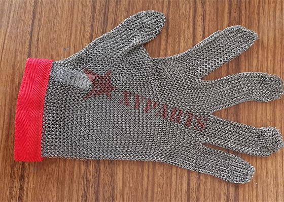 SS 316  Anti Cut Chainmail Gloves For Body Safety