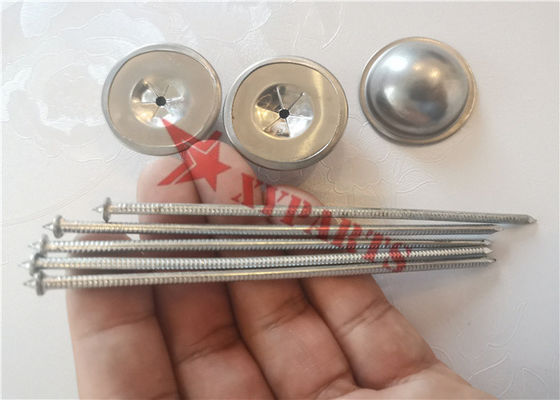 12ga Galvanized Steel Marine CD Weld Pins With Self Locking Wahser For Thermal Insulation
