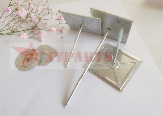 Mild Steel Fasteners Insulation Support Self Stick Pins For Glass Wall Fixed