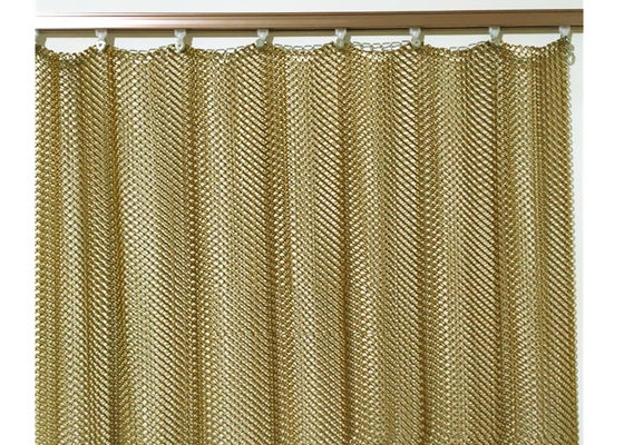 Flexible Metal Mesh Curtain With Customized Color For Office Building Decoration