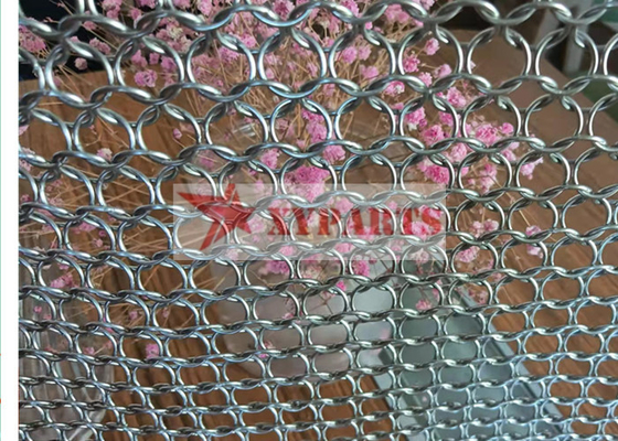 1.5mm Weld Type Ring Decorative Metal Ring Mesh Curtain For Room Divider