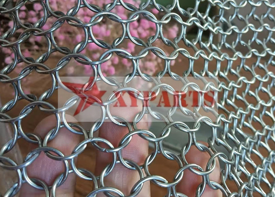 Stainless Steel Welded Chain Mail Ring Curtain For Screen