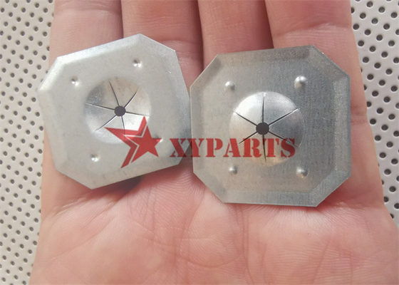 Galvanized Steel 32mm Speed Square Clip For Fixing Self Adhesive Rock Wool Pins