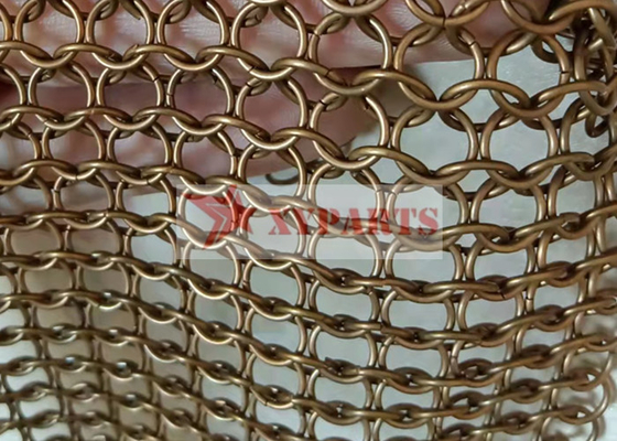 1.5 MM Wire Diameter Copper Chain Braided Ring Mesh For Background Decoration