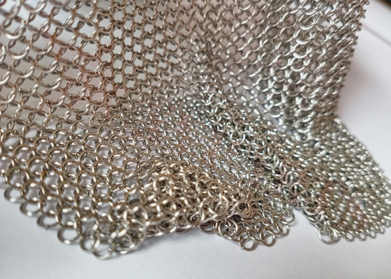 0.53x3.81mm Stainless Steel Mesh Curtain Chainmail Safety Welded Type