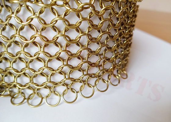 7mm Stainless Steel Welded Ring Mesh Curtain For Space Decoration