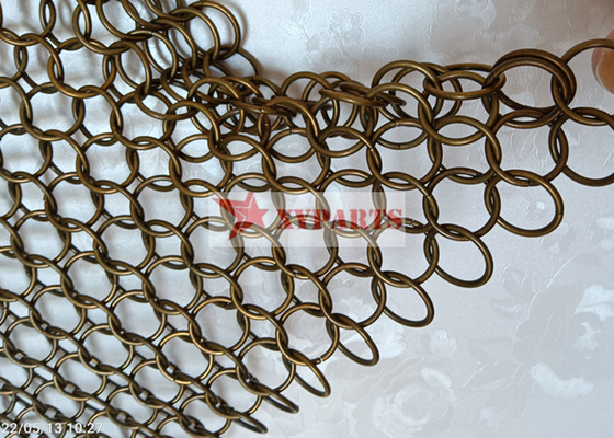 Fashion Interior Design Metal Ring Mesh Curtain By Hand Woven