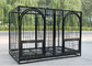 Outdoor Heavy Duty Welded Wire Dog Kennels 190x100x120cm Black Color