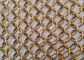 Gold Color 0.8mm X 7mm Metal Ring Mesh Welded Type For Space Divider Curtain