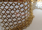 Brass Color Weld Metal Ring Mesh Curtain 0.8x7mm For Interior And Exterior Decoration