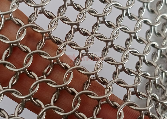 Welded Type Metal Ring Mesh For Architecture Decoration