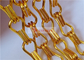 Gold Color Article Chain Link Metal Mesh Curtain 2.0mm For Room And Space Divider