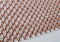 Aluminium Alloy Coil Mesh Drapery Copper Color Used As Space Divider Curtains