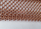 Aluminium Alloy Coil Mesh Drapery Copper Color Used As Space Divider Curtains