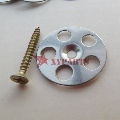 Round Self Locking Insulation Washers With 3.5x32 Mm Screws For Insulation Board Fixing