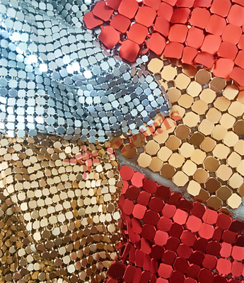 Various Color 3mm Metal Sequin Mesh For Space Divider