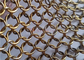 Gold Color Metal Ring Mesh Stainless Steel For Buildings Facade