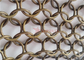 Bronze Color Ring Mesh Curtain 1.5x15mm For Store Construction