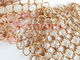 20MM Decorative Metal Ring Mesh Curtain PVD Rose Gold Color