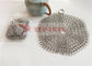 Faster Chain Mail Scrubber With Wood Pulp Sponge For Cast Iron Skillet