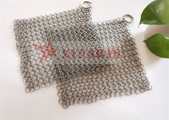 Stainless Steel Cast Iron Chain Mail Scrubber