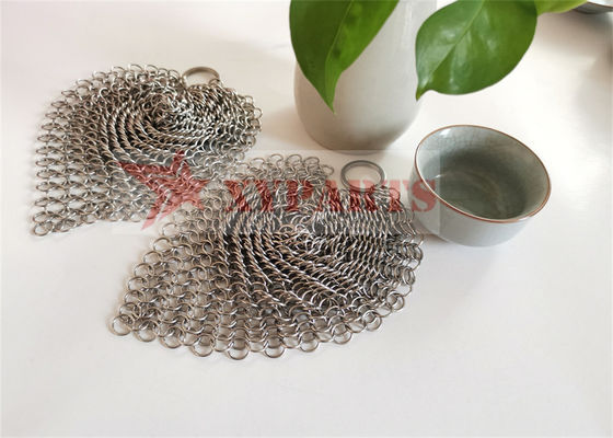 Stainless Steel Cast Iron Chain Mail Scrubber