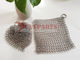Weave Type Metal Ring Stainless Steel Chain Mail Scrubber For Cast Iron Cookware