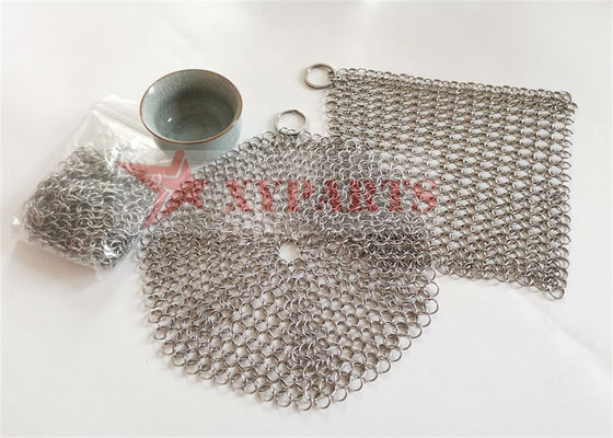 Stainless Steel Cast Iron Chain Mail Scrubber