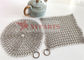 Kitchen Cast Iron Cleaner Welded Stainless Steel Pot Brush Chain Mail Scrubber