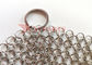 Ring Mesh Screen Type 4 Inch 304 Kitchen Stainless Steel Chain Mail Scrubber Cleaner