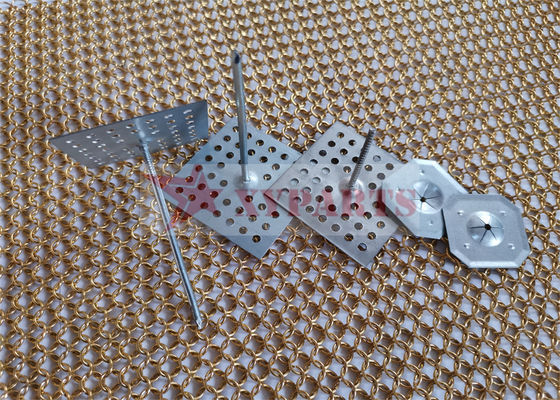 50MM Perforated Aluminum Metal Rock Wool Insulation Pins