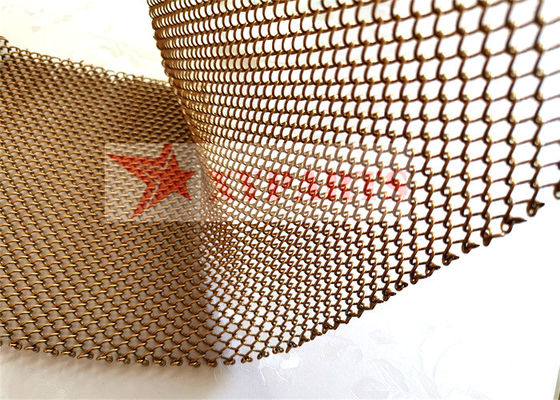 Hanging Woven Wire Mesh Shower Curtain Aluminum Coil