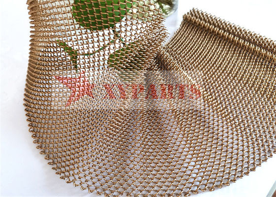 Hanging Woven Wire Mesh Shower Curtain Aluminum Coil