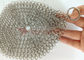 Round Shape Stainless Steel Ring Mesh Chain Mail Scrubber For Kitchen Cleaning