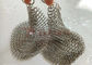 7&quot;x7&quot; Round Square Single Ring Mesh Chain Mail Scrubber For Pot Cleaning