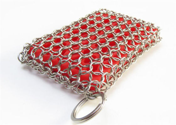 Soap Shape Silicone &amp; Chainmail Scrubbing Pad