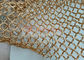 1.2mm Wire Golden Metal Ring Mesh Curtain For Interior Partition