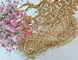 Stainless Steel Rose Gold Metal Ring Mesh Curtain For Space Divider