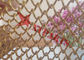 Aluminum Chain Link Metal Mesh Curtain Copper Color For Decorative Room Divider