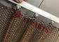 Aluminum Chain Link Metal Mesh Curtain Copper Color For Decorative Room Divider