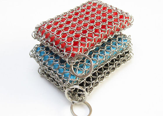 Soap Shape Silicone &amp; Chainmail Scrubbing Pad